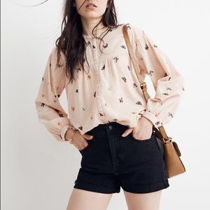 Madewell Butterfly Peasant Top